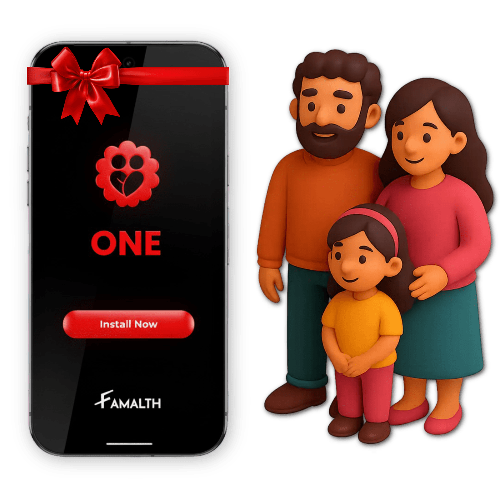 Famalth One App Illustration
