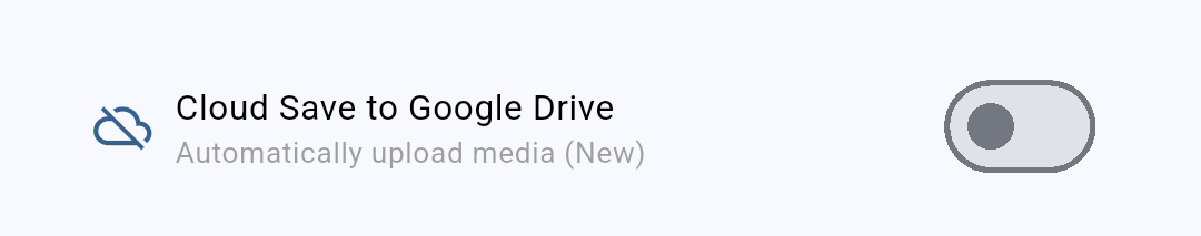 Activate Google Drive Backup