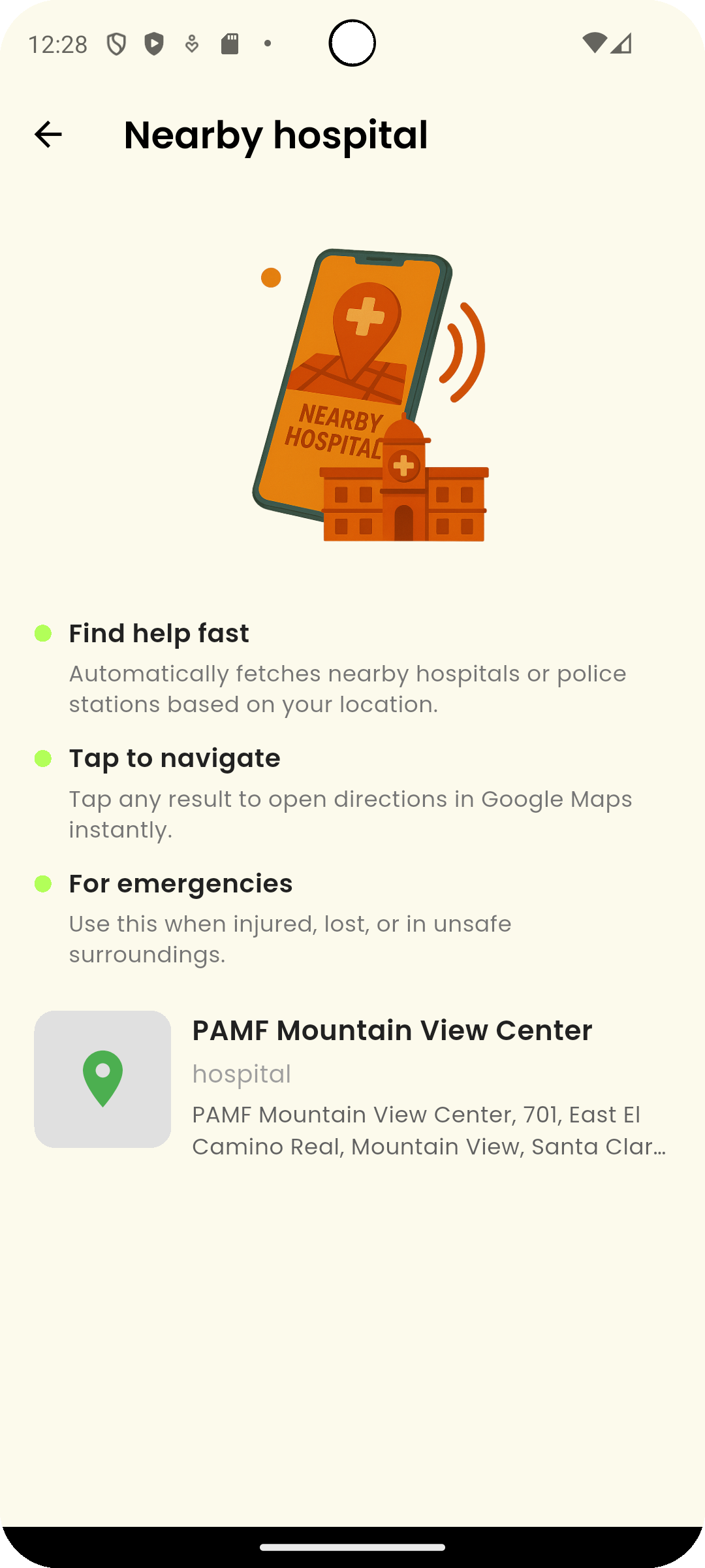 Find Nearby Hospital