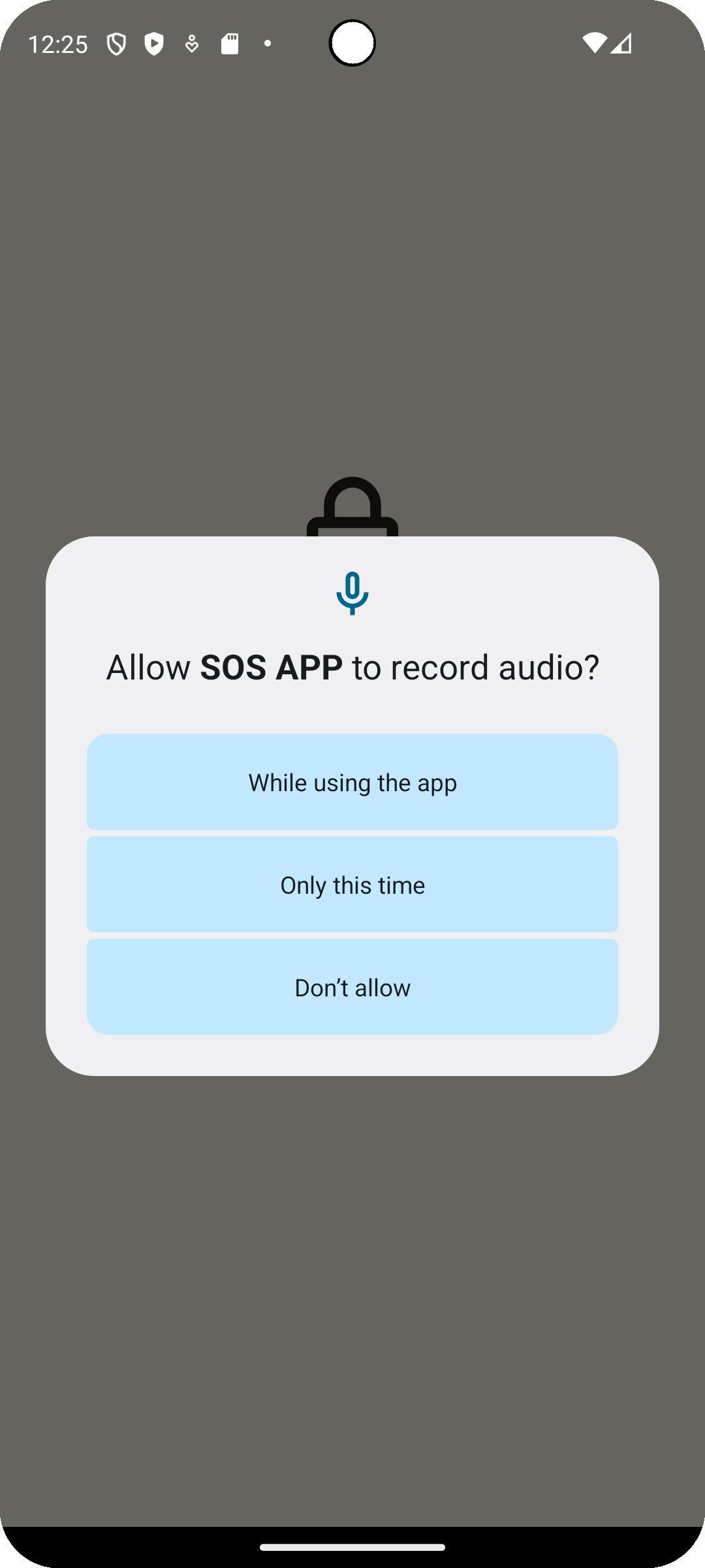 Microphone Permission for Audio