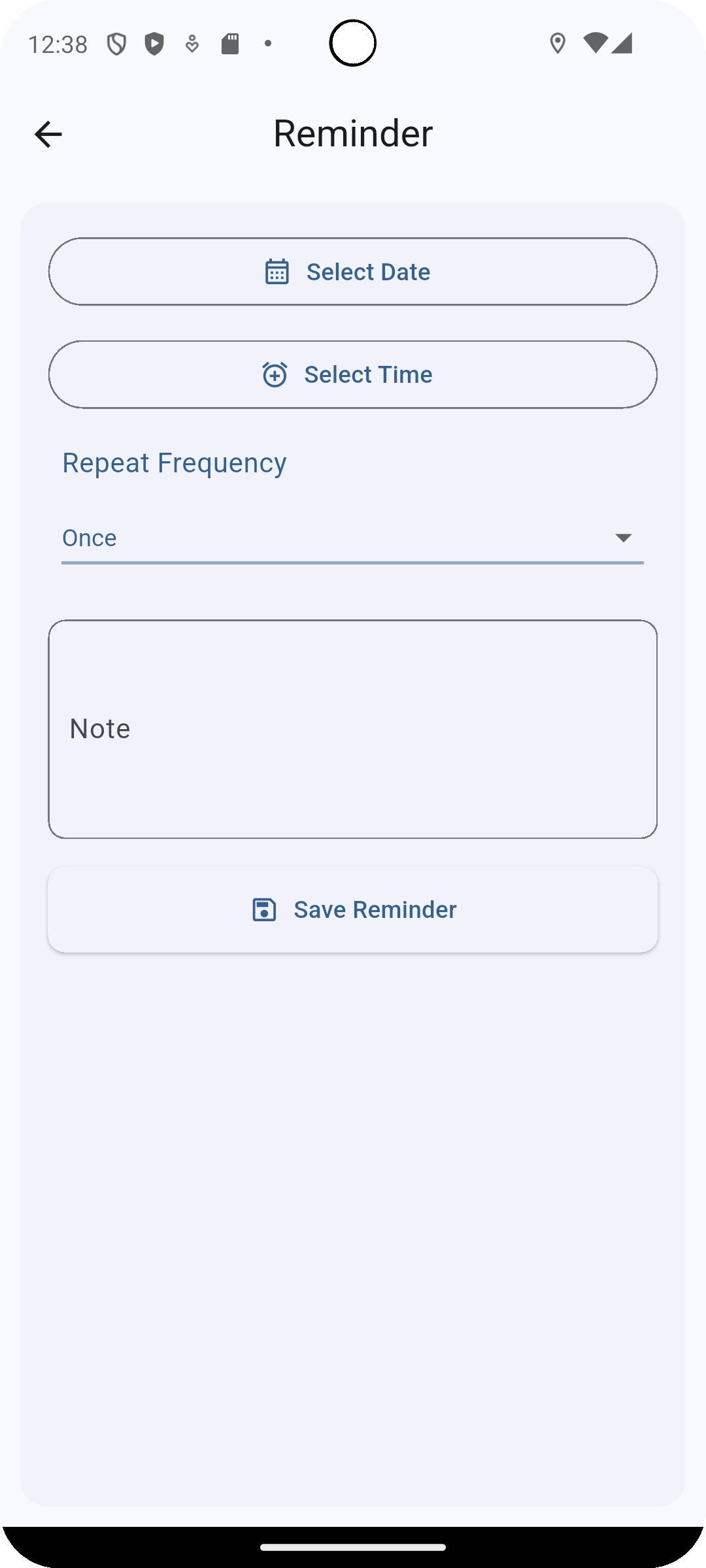 Set up your reminder