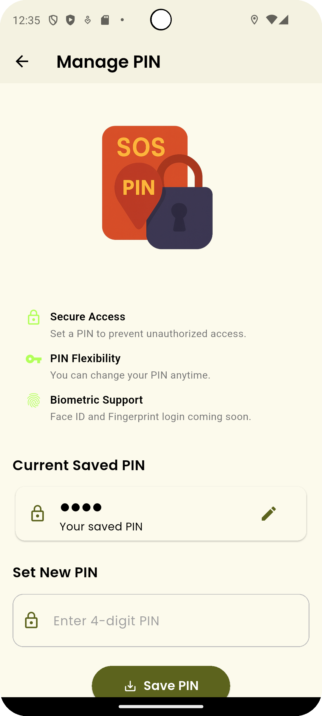 Secure PIN